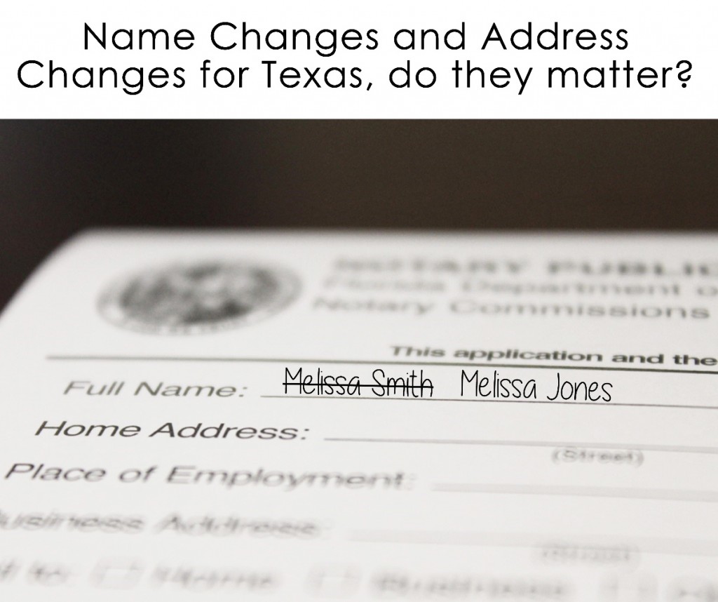 name and address changes Tecas